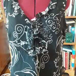 Black and white tank sleeveless XL